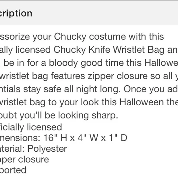 Chucky Knife Purse - Picture 4 of 14